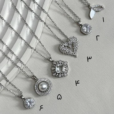 آویز سیلور نگینی