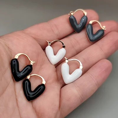 گوشواره میناکاری قلبی وای اس ایکس