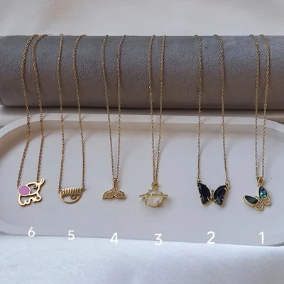 گردنبند استیل روکش طلا اقتصادی