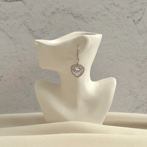 گوشواره قلبی کریستالی ژوپینگ