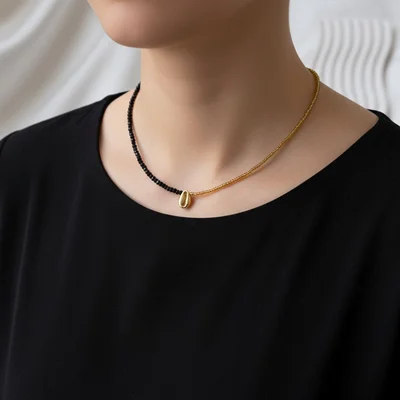 گردنبند ترک طلایی مشکی