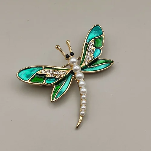 گل سینه سنجاقک سبز آبی