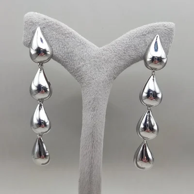 گوشواره آویز اشک سیلور