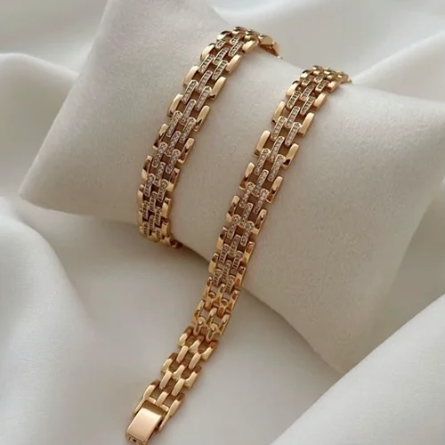 دستبند رولکس نگین دار ژوپینگ