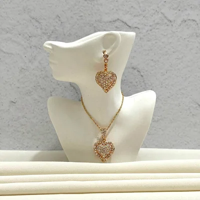 نیم ست فول نگین قلبی ژوپینگ