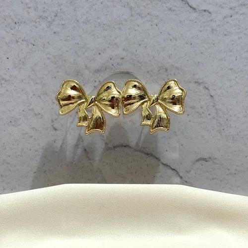 گوشواره پاپیون طلایی