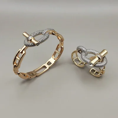 ست بنگل و انگشتر هرمس دوتایی